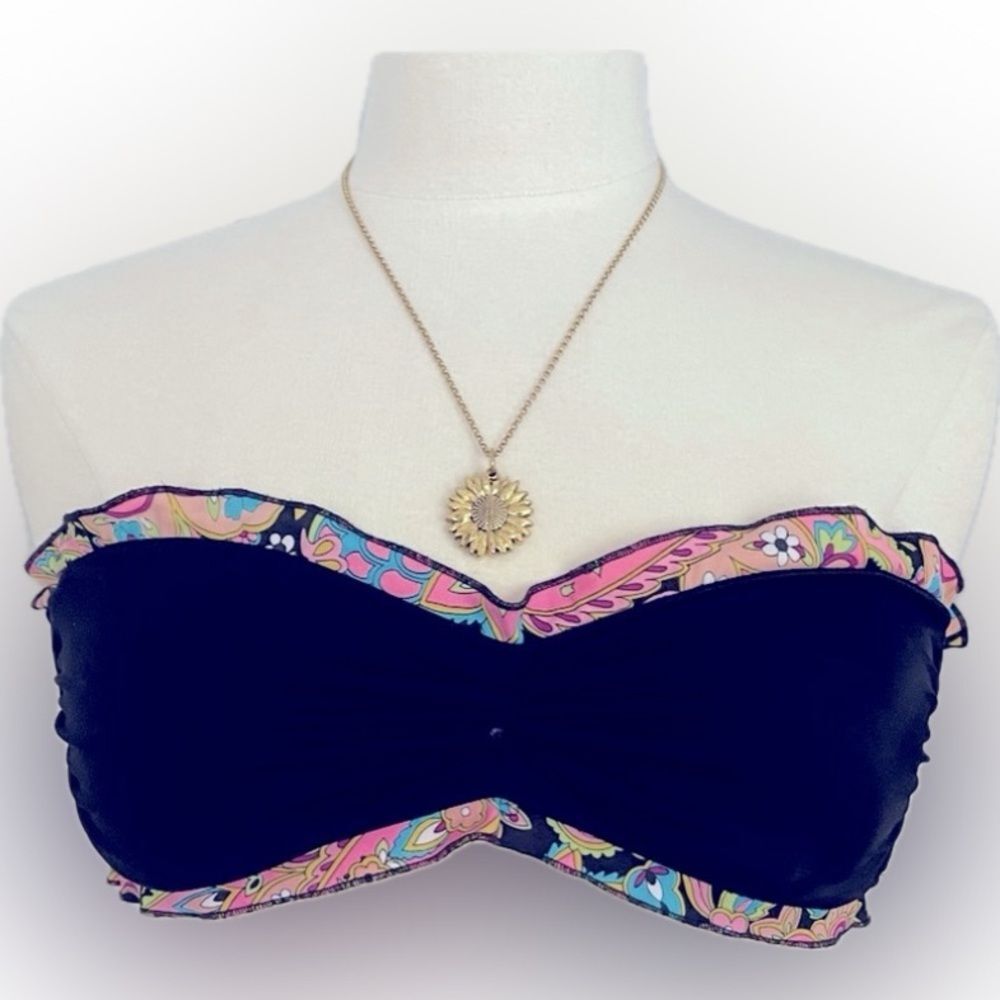 Victorias Secret boho ruffled multicolored bathing suit top! Read description!